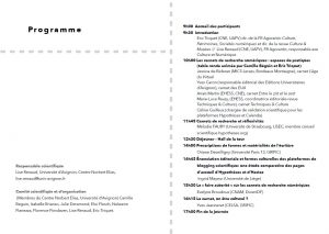 Image du programme du sémainre Carnet de recherche